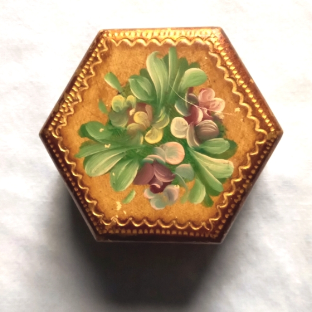 Renzo Carli wooden jewelry trinket box